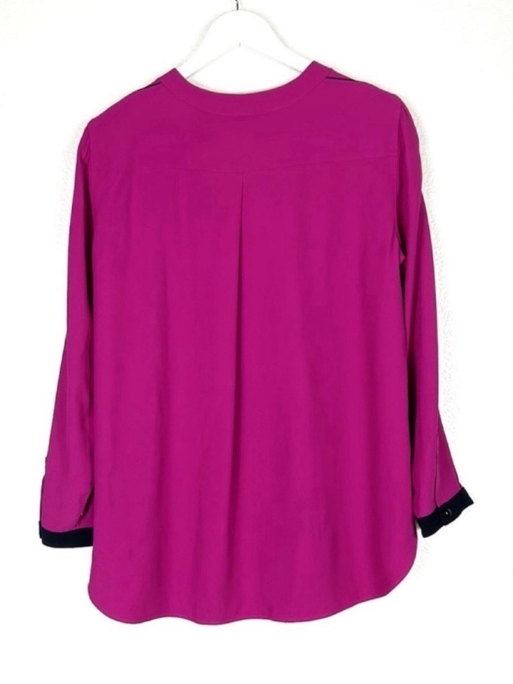 Akris Punto Long-sleeve Keyhole Blouse quiet luxury career in Pink size 10 EUC - Picture 2 of 9